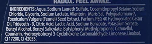 Radox Mineral Therapy Feel Awake body wash with scents of Fennel & Sea Minerals 2-in-1 Shower Gel & Shampoo for a reviving shower experience 250 ml, transparent, pack of 6