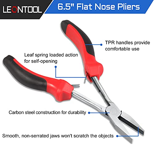 Image of Mini Long Reach Flat Nose Pliers Smooth Jaw 6.5-Inch Duckbill Pliers Long Reach Plier for Hard-to-Reach Areas, Jewelry Making Tool for Jewelry Making Wire Bending Straightening Wire