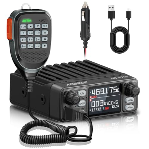 ABBREE GMRS Mobile Radio,25Watt Long Range 200 Channels Two Way Radio NOAA GMRS Repeater Capable