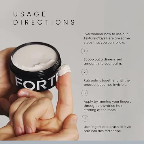 Image of Alex Costa Forte Series Texture Hair Clay For Men (Scented)-Extreme Hold-Natural Based Ingredients-For Texture,Volume&Definition-Matte Finish-For Thick,Coarse,Stubborn Hair (75 Ml / 2.5 Oz)