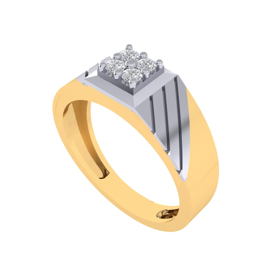 Pure 925 Sterling Silver Modern Designer Band Ring | Gold, Rhodium, Rose Gold Plating Options | Diamond Ring Gift for Men and Boys | Model RSM00054-image-35