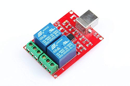 ARCELI SRD 05VDC SL C Módulo de relé de 5 V de 2 vías Controlador gratuito Interruptor de control USB Control inteligente de la PC