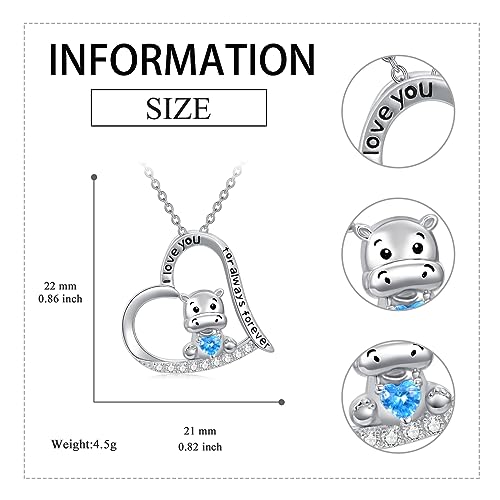 Collier hippopotame en argent anti-allergie pour peau sensible