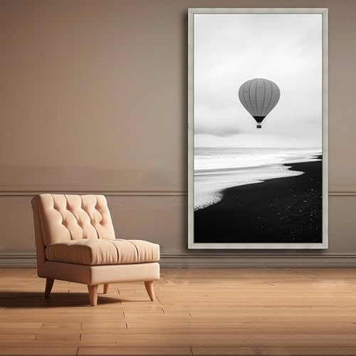 Art mural plage noir et blanc impression toile haut de gamme 21x30 - 4