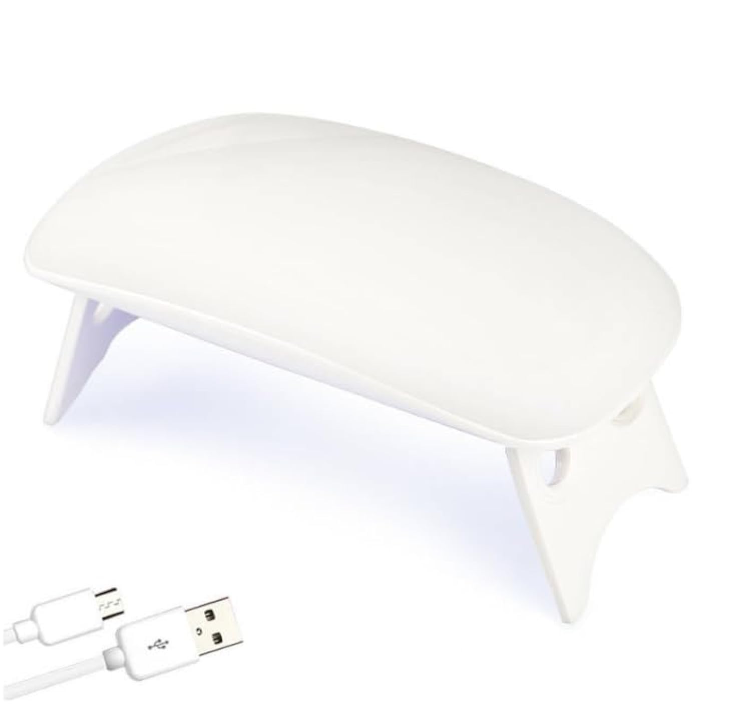 ASTRELLE Mini UV LED Nail Lamp, Portable 6W Professional Gel Nail Polish Dryer Machine with USB Cable - UV Light Nail Lamp for Home Salon, Nails, Curing, Manicure, Pedicure - Nail Art Tools (White)