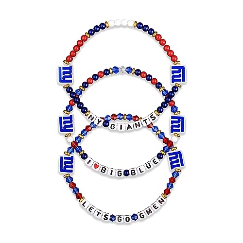 FOCO New York Giants NFL 3 Pack Team Friendship Bracelet
