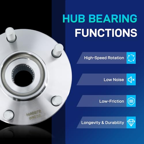 Image of 2pack Front Wheel Hub and Bearing Assembly Fit for Nissan Rogue 2008-2013, Rogue Select 2014-2015, Sentra 2007-2012,2.5L 2009 2010 2011 Wheel Hub and Bearing Assembly 5 Lugs w /ABS 513298