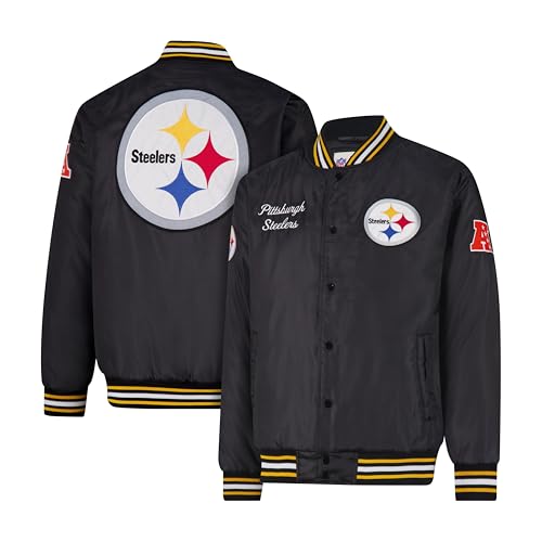Chaqueta de satén NFL Official Supreme Heritage para hombre en talla L