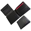 Men's Slim Genuine Leather Wallet - Full grain GENUINE LEATHER bifold wallet with ID window and additional compartments on the left flap.4,33x3,54x0,4(62g.) Buenos Aires648A.