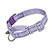 Petiry Martingale Collar Reflective Nylon Choke Collar with Safety Quick Release Buckle,Escape-Proof Anti-pullfor Small Medium and Heavy Duty Dogs(Lilac,S)