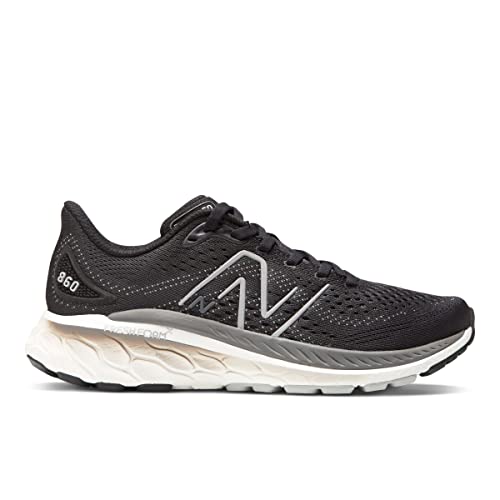 Image of New Balance Women's Fresh Foam X 860 V13, Black /White /Castlerock, 12