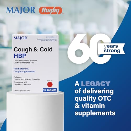 Major 96140 Cough And Cold Medicine - Cough And Sinus Formula For High Blood Pressure - Cough Suppressant For Adults thumb #1
