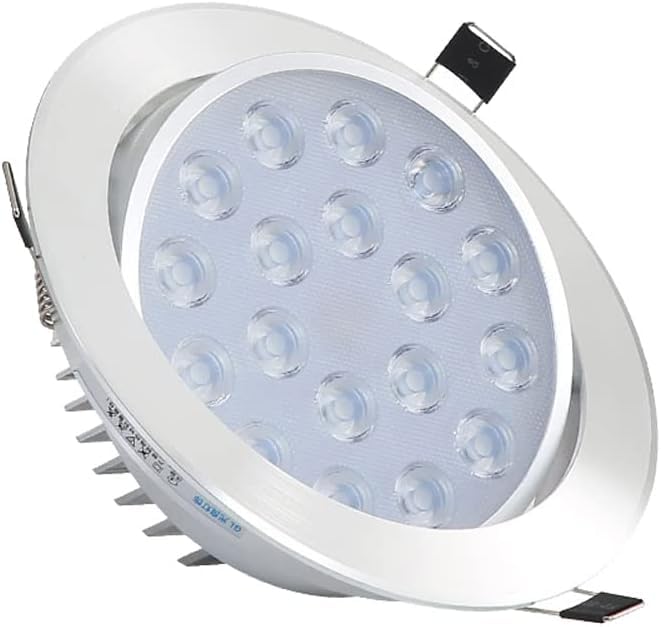 SANBDDLYY Foco empotrable con cardán redondo cromado de 2 a 5 pulgadas, paquete 1/4/8, lámpara techo 3W, 4W, 5W, 12W, 18W, luz for lata globo ocular, blanca fría 6000K(1 Pack,12W)