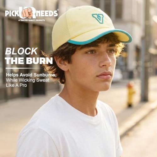 Image of Pick Ur Needs Unisex Sports Baseball Cap Breathable Quick-Dry Summer Cap with Adjustable Strap