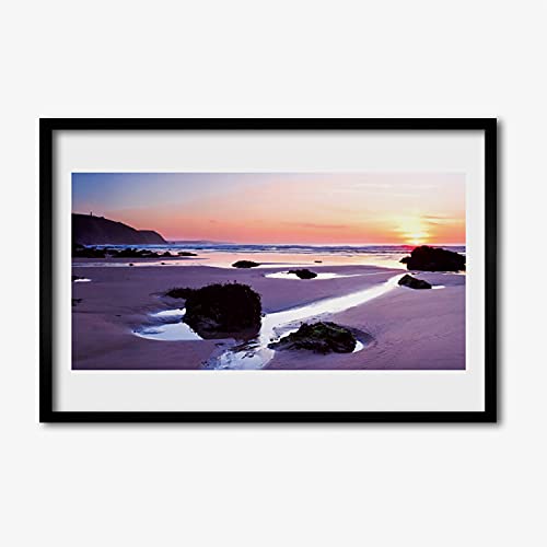 Paysage de plage affiche encadrée 60x40 cm créez un salon style bord de mer