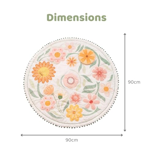 Image of Haus & Kinder Baby Mats for Floor, Play Mat for Babies 0 to 12 Months, Baby Play Mat for 0 to 2 Years, Soft Crawling & Tummy Time Play Mat | Floral Garden