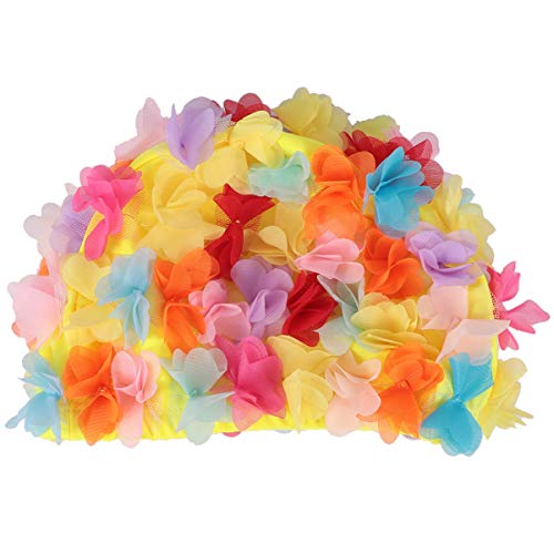 BESPORTBLE, 1 peça, touca de natação criativa com pétalas florais 3D para mulheres e meninas natação