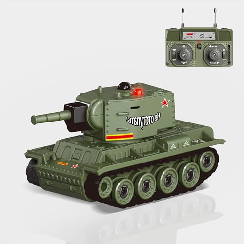 BRRRRT1/64 RC Tank That Shoots with Infrared,Mini RC Tank with 330&deg; Rotating Turret and Sound...