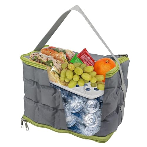 Bolsa isotérmica aislada para refrigeración y almacenamiento | Gran capacidad con elementos de refrigeración reutilizables, correa, mochila de comida y caja aislante para bebidas, helados