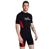 LayaTone Wetsuits Shorty Neoprenanzug Herren Damen 3mm Neopren Tauchanzug Erwachsener Shorty Tauchen Wassersport Schwimmen Schnorcheln Surfen Neoprenanzug