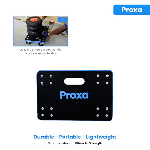 Image of Proxa Heavy Duty Wooden Moving Dolly 200 kg Capacity | Compact Transport Platform Dolly for Furniture, Appliances, Warehouse and Home Use (46 x 31 cm)