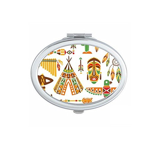 Miroir de poche mignon motif indien un petit cadeau portable idéal