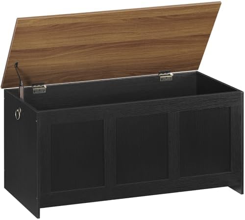 HOOBRO Storage Bench, 39.3" Retro Wooden Storage Chest, Wooden St...
