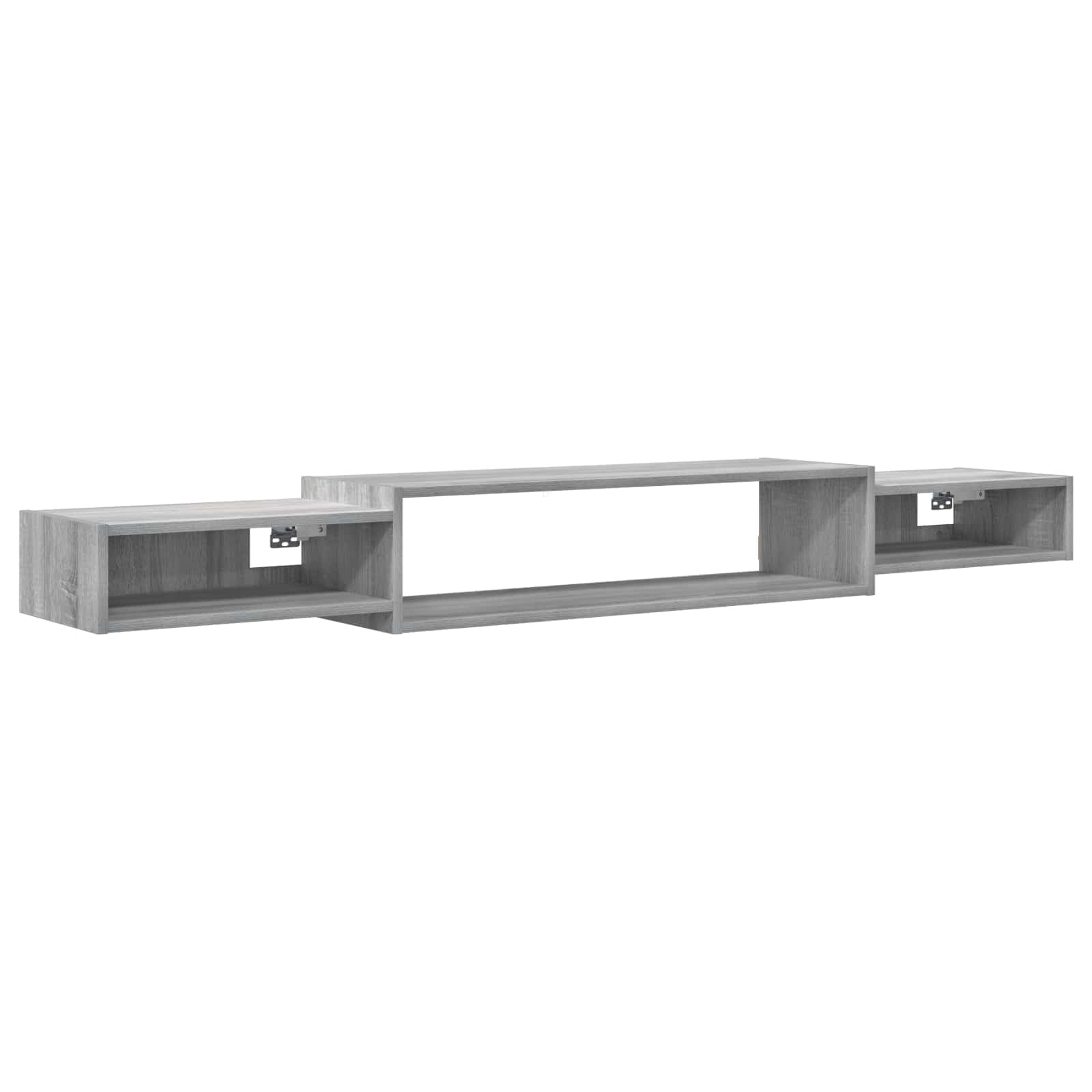 Makastle Wandmontierter TV-Schrank aus Holzwerkstoff mit Wandhalterung, 3 Regale, 180 x 28 x 21 cm, Rechteckig
