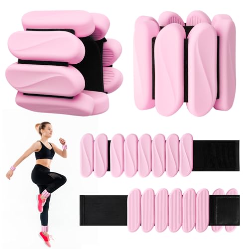 Image of Wrist Weights, 2Pack Wearable Wrist Ankle Weights for Women and Men, Adjustable Silicone Arm and Leg Wrist Bracelets for Walking, Yoga, Pilates and Gym, 2lb