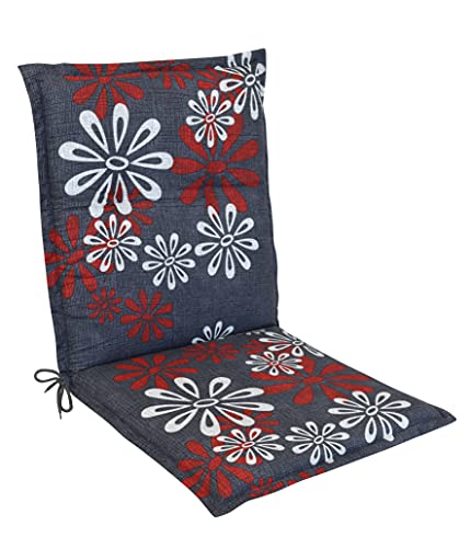Herlag Florence P204022-0864MCT Coussin rembourré pour Chaise de Jardin avec Bande de Maintien Dorsale et Rembourrage 100 % Mousse de polyuréthane Cover