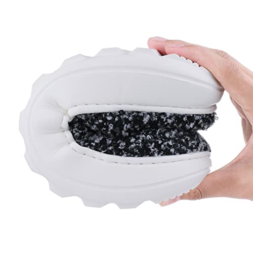 Shevalues Fluffy Pillow Slippers For Women Winter Warm Memory Foam Slippers Knit Bedroom Wide Width Slippers With Thick Sole thumb #2