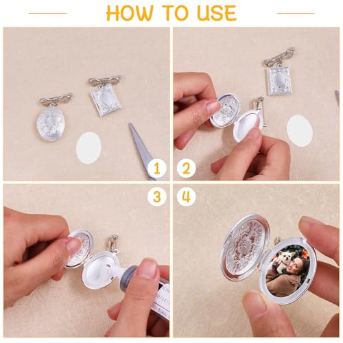 Image of CHGCRAFT Locket Brooch Bridal Bouquet Charm Flower Brooch Pin Brass Pins Set Memory Charm Coat Shirt Suit Collar Accessories for Backpack Clothing Badges