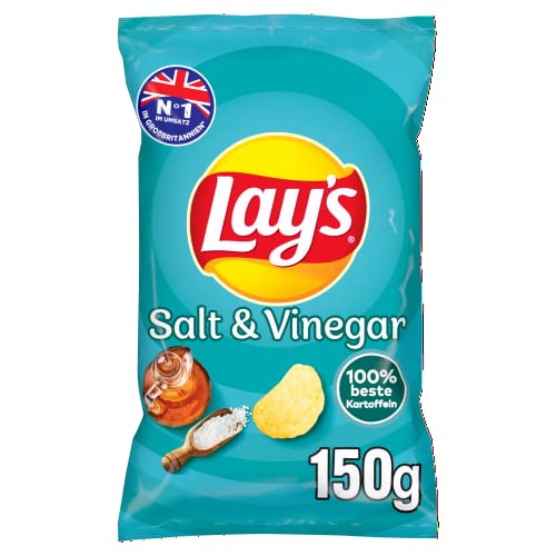 Lay's Salt & Vinegar – Knusprig gewürzte Kartoffelchips für eine gelungene Party, 1 x 150 g – Ansicht 1