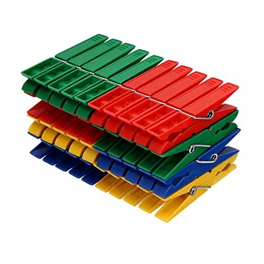 Jean Products 40 x stabile Wäscheklammer aus Kunststoff | 40 Stück | ca. 7x1x1,5 cm | Wäscheklammern bunt aus Plastik
