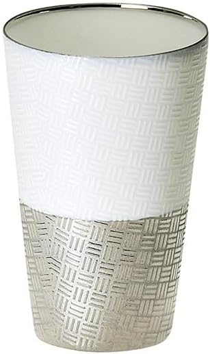 日本陶彩 Uzukuri Cold Sake Cup, Ajiro, Platinum
