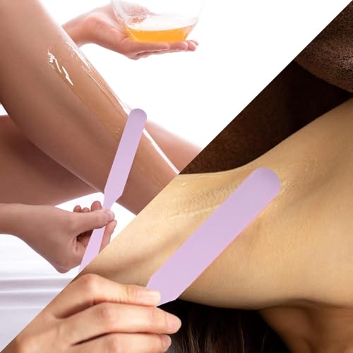 Image of 6Pcs silicone wax applicator Non-stick Waxing Applicator Hair Removal Sticks Applicator Spatula Reusable Hard Wax Scraper for Home Salon Body Use (4pc purple)