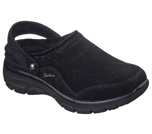Skechers Skechers Women's Easy Going - Distinctive Charm, Sling Open Back with Air-Cooled Memory Foam, Black/Black, 5.5M