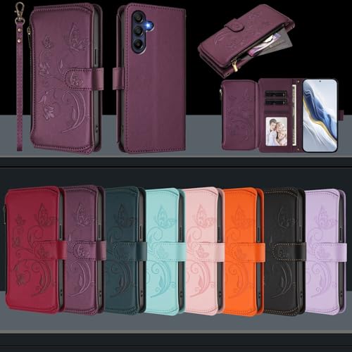 Housse Samsung A21S orange avec motif papillon pour le quotidien - 2