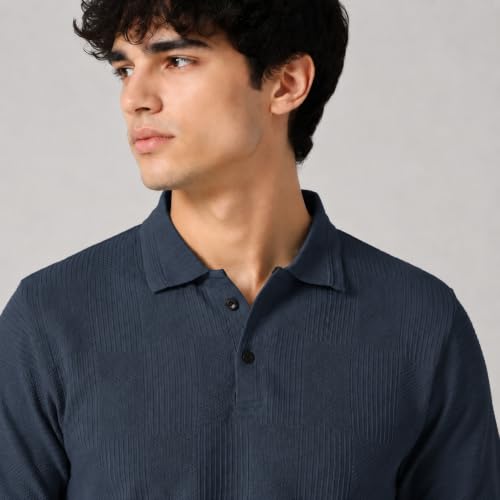 Image of TOPLOT Men's Polo T Shirt | Half Sleeve Design | Comfortable Fit Wear | Stylish Casual Look | Breathable Feel |Modern Style | Easy Movement | Casual & Everyday Wear (5280)