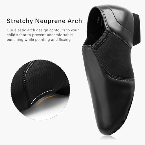 Stelle Jazz Shoes for Girls and Boys PU Leather Slip-On Jazz Dance Shoes (Toddler/Little Kid/Big Kid)3