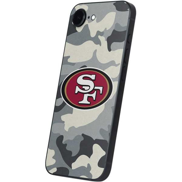 Skinit Decal Phone Skin Compatible with iPhone 16e - Officially Licensed NFL San Francisco 49ers Camo Design