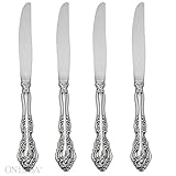 Oneida Michelangelo Fine Flatware Set, 18/10 Stainless, Set of 4 Dinner Knives