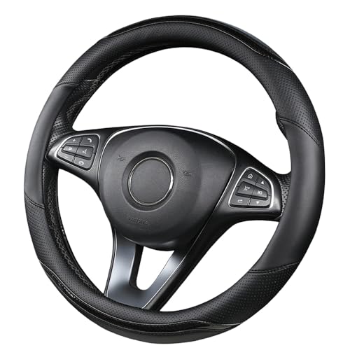 レクサス NX に適用 ステアリングカバー ハンドルカバー 自動車 O型 薄いタイプ 滑り止め フィット感 手触り感 PUレザー ハンドル 保護カバー 車用品 カーアクセサリー ブラック 1P ZG-SR-01