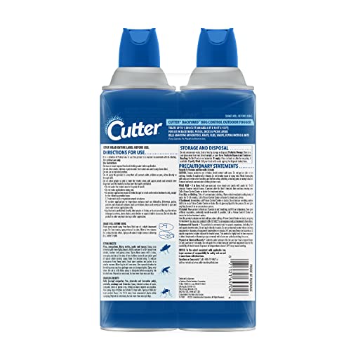 Cutter Backyard Bug Control Outdoor Fogger (2 Pack), Kills Mosquitoes, Fleas & Listed Ants, 16 Fl Ounce #TOP1