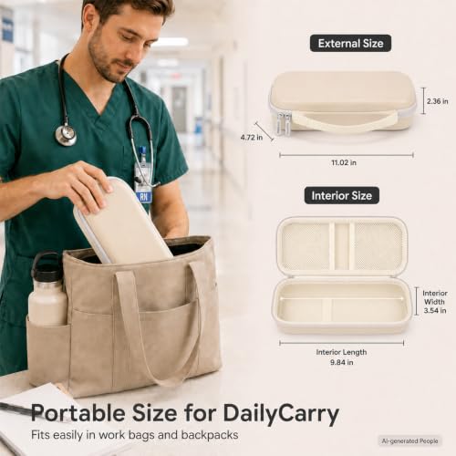 Image of Stethoscope Case for 3M Littmann Classic III Monitoring /Lightweight II S.E /Cardiology IV Diagnostic /for MDF Acoustica Stethoscopes, Holder for Nurse Doctor Essentials & Medical Accessories, Cream