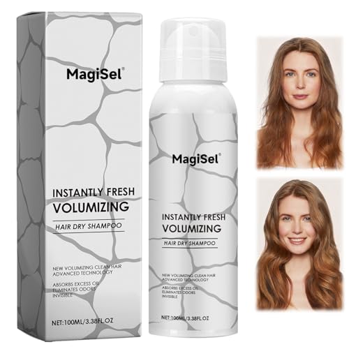 Volumizing Dry Shampoo Spray, volumen de champú seco, instantáneamente frescura, champú seco natural, spray volumétrico, cabello fresco y vibrante, 100 ml