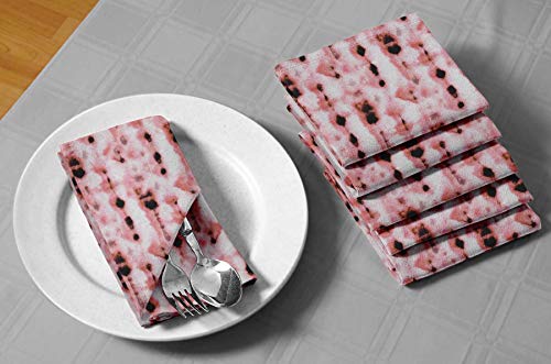 Serviettes de table en lin réutilisables S4Sassy rose tie-dye 20 x 20 pouces - 8