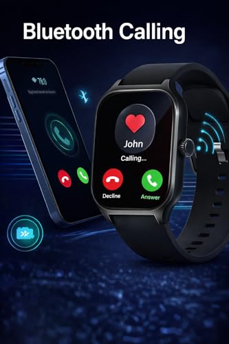 Image of ZERIX Premium Smartwatch - 2.01 inch Full Touch Display, Custom Wallpapers, Advanced Fitness & Health Tracker, Heart Rate & Blood Pressure Monitor, Sleep & Step Tracking, Android & iOS, Black