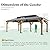 AMERLIFE 12x20 ft Hardtop Gazebo, Solid Wood Gazebo with Iron Double Roof, Outdoor Pergola with Wood Frame for Garden, Porch, Patio, Charcoal Gray + Brown Gray
