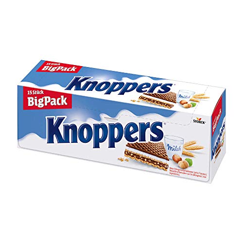Knoppers – 375g – Gefüllte Waffelschnitte mit Milchcreme und Nougatcremefüllung – Ansicht 1